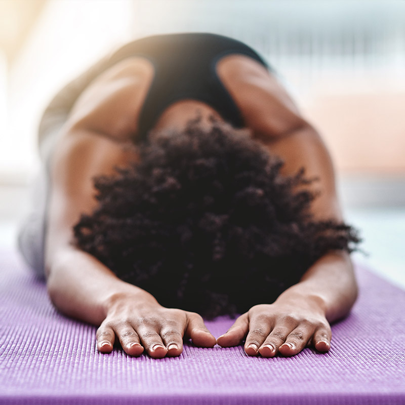 Woman doing yoga at Berston